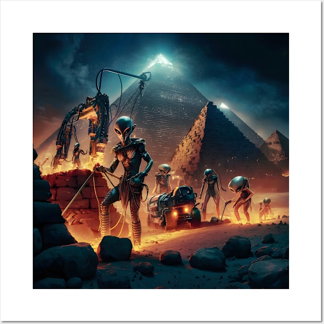 Pyramid built by the Aliens Wall Art by AkosDesigns